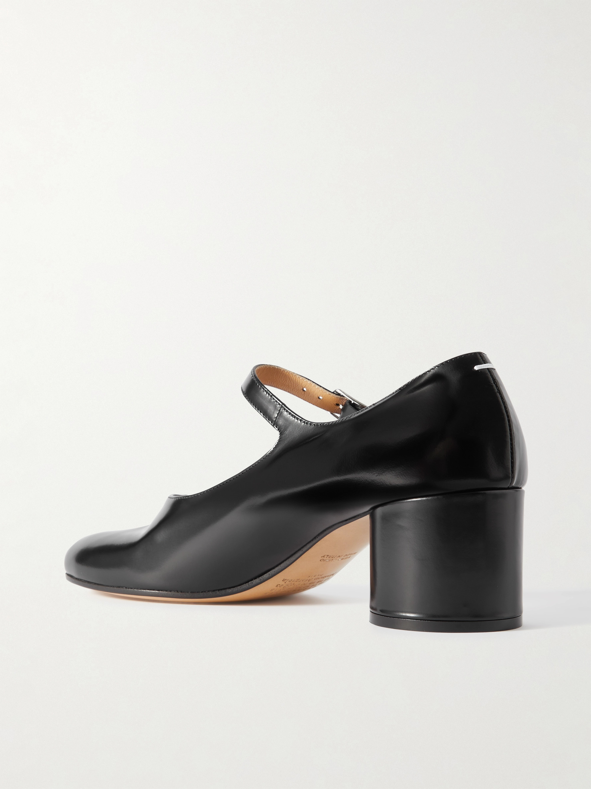 Maison Margiela Tabi split-toe glossed-leather Mary Jane pumps thumbnail