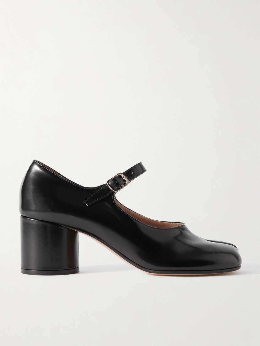 Maison Margiela Tabi Split-toe Glossed-leather Mary Jane Pumps - Women's Shoes