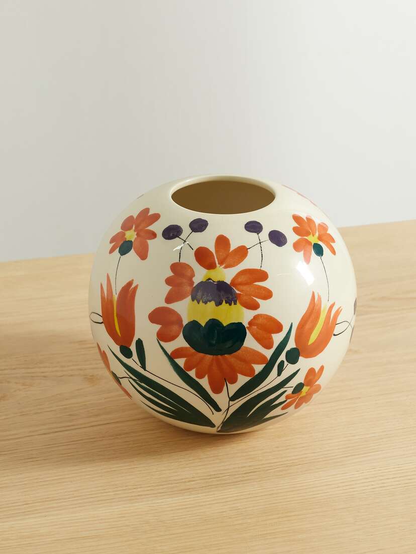 Cabana Benaki Medium Painted Ceramic Vase