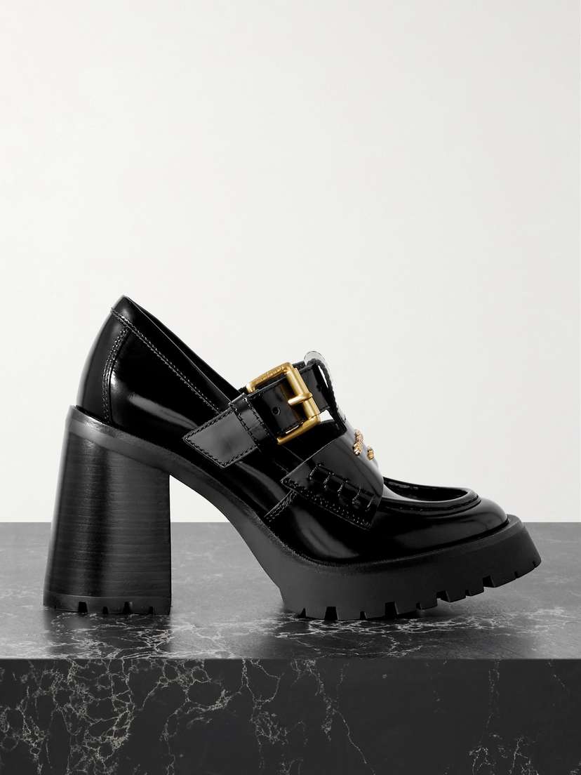 Alexander Wang Carter Embellished Patent-leather Platform Pumps