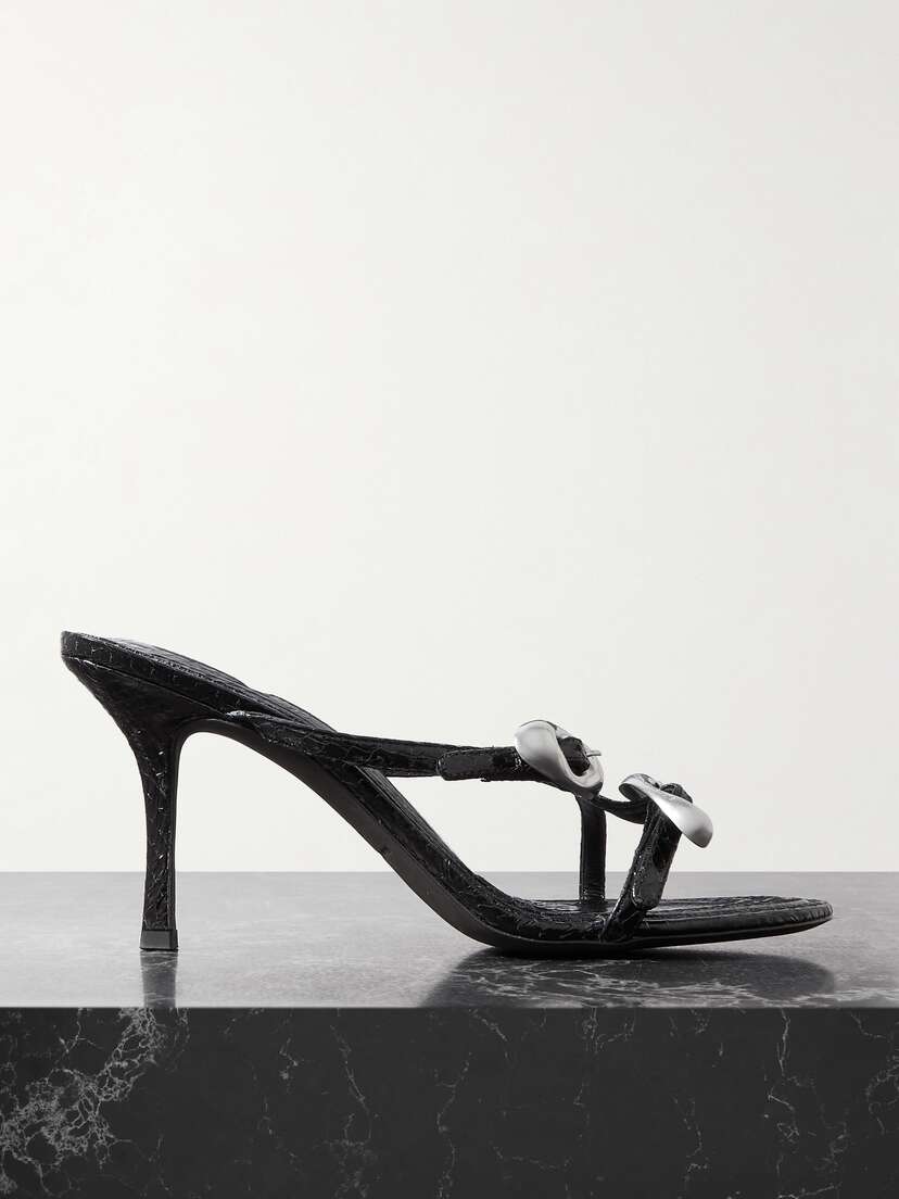 Alexander Wang Dome Snake-effect Leather Sandals