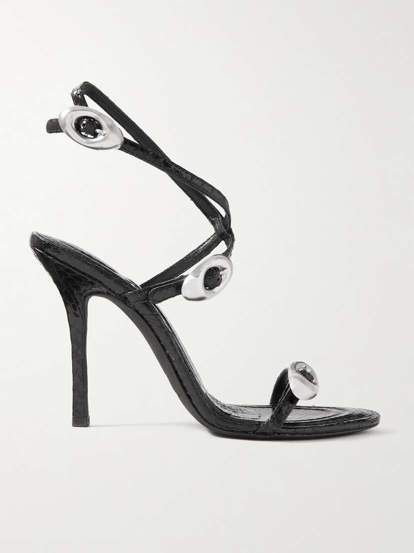 Alexander Wang Dome Snake-effect Leather Sandals