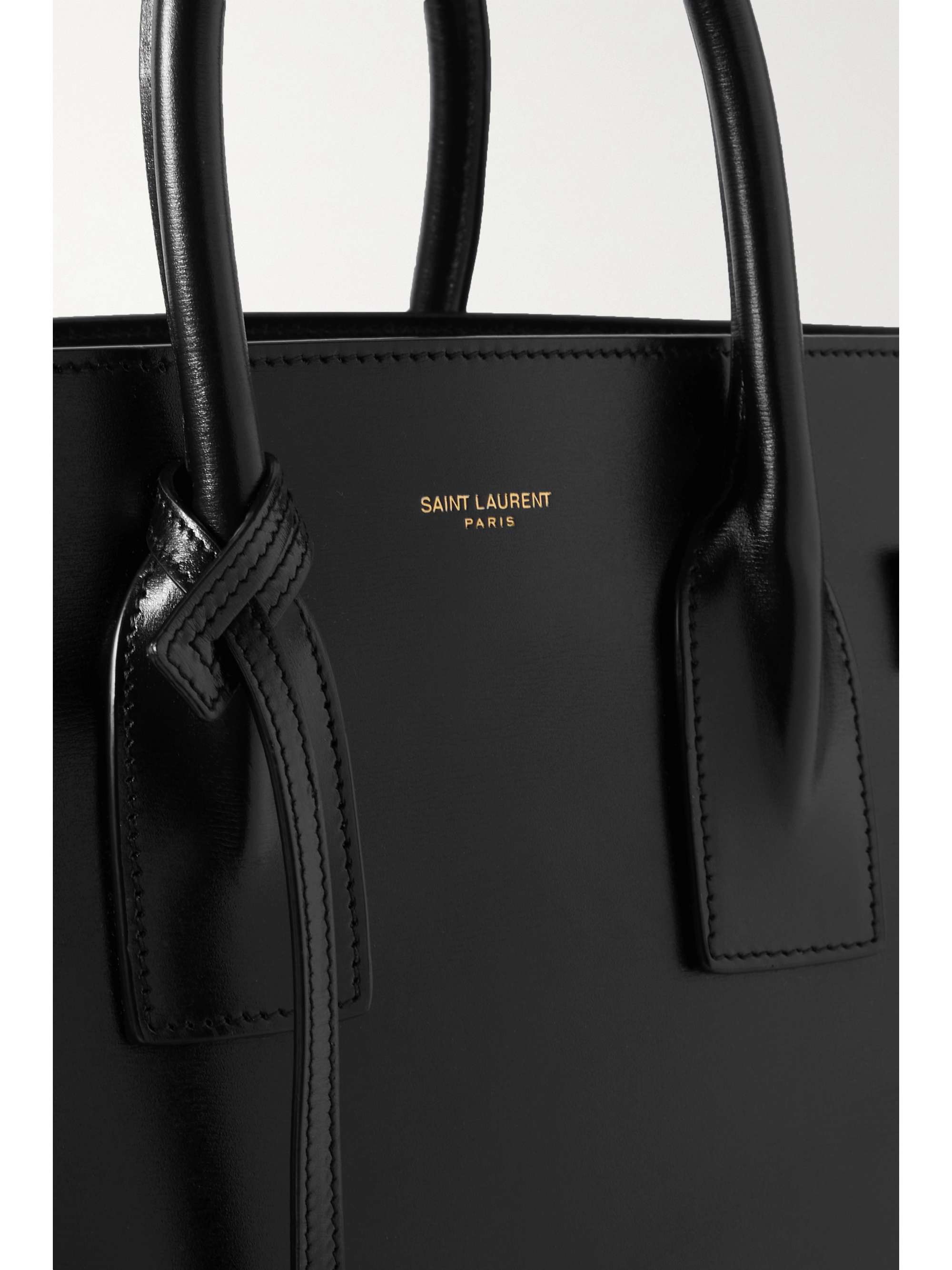 Sac De Jour Nano Croc Effect Leather Tote Bag in Black - Saint