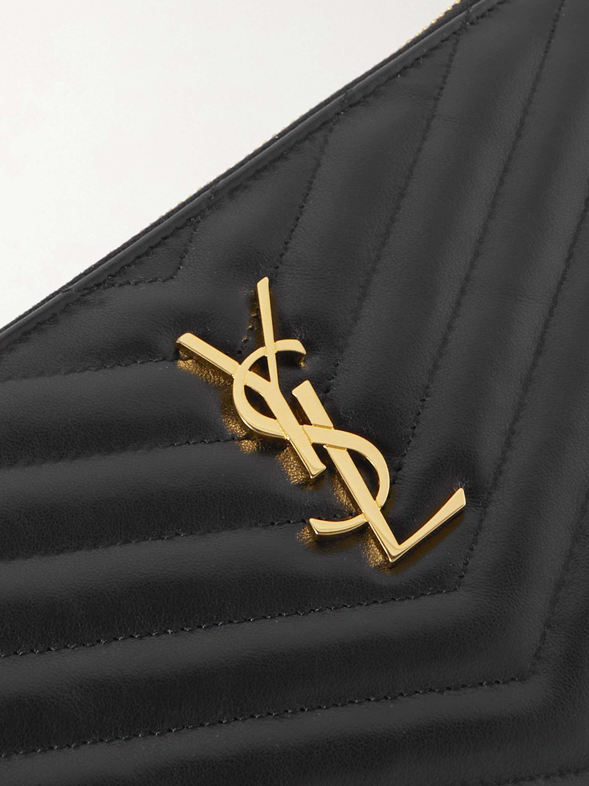 SAINT LAURENT Monogramme quilted leather pouch
