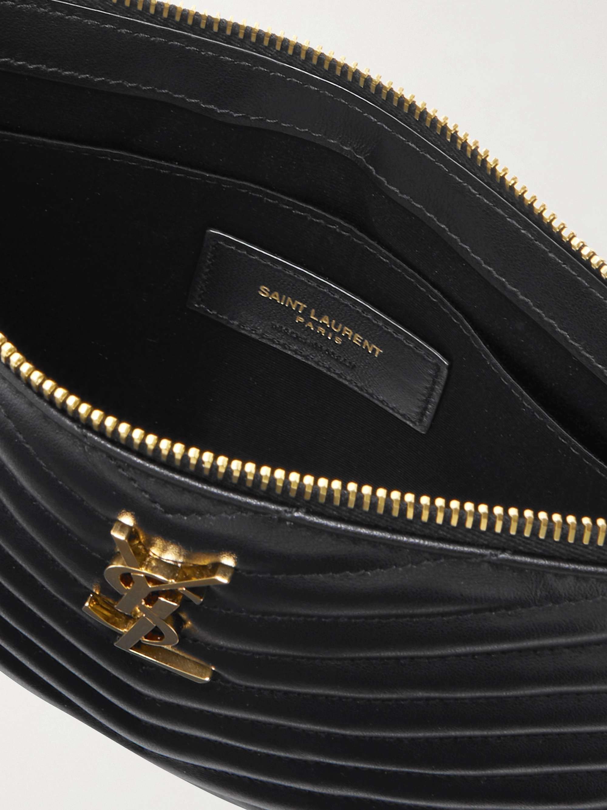 SAINT LAURENT Monogramme quilted leather pouch