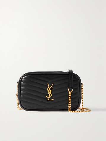 Saint Laurent Mini Lou Leather Shoulder Bag in Pink