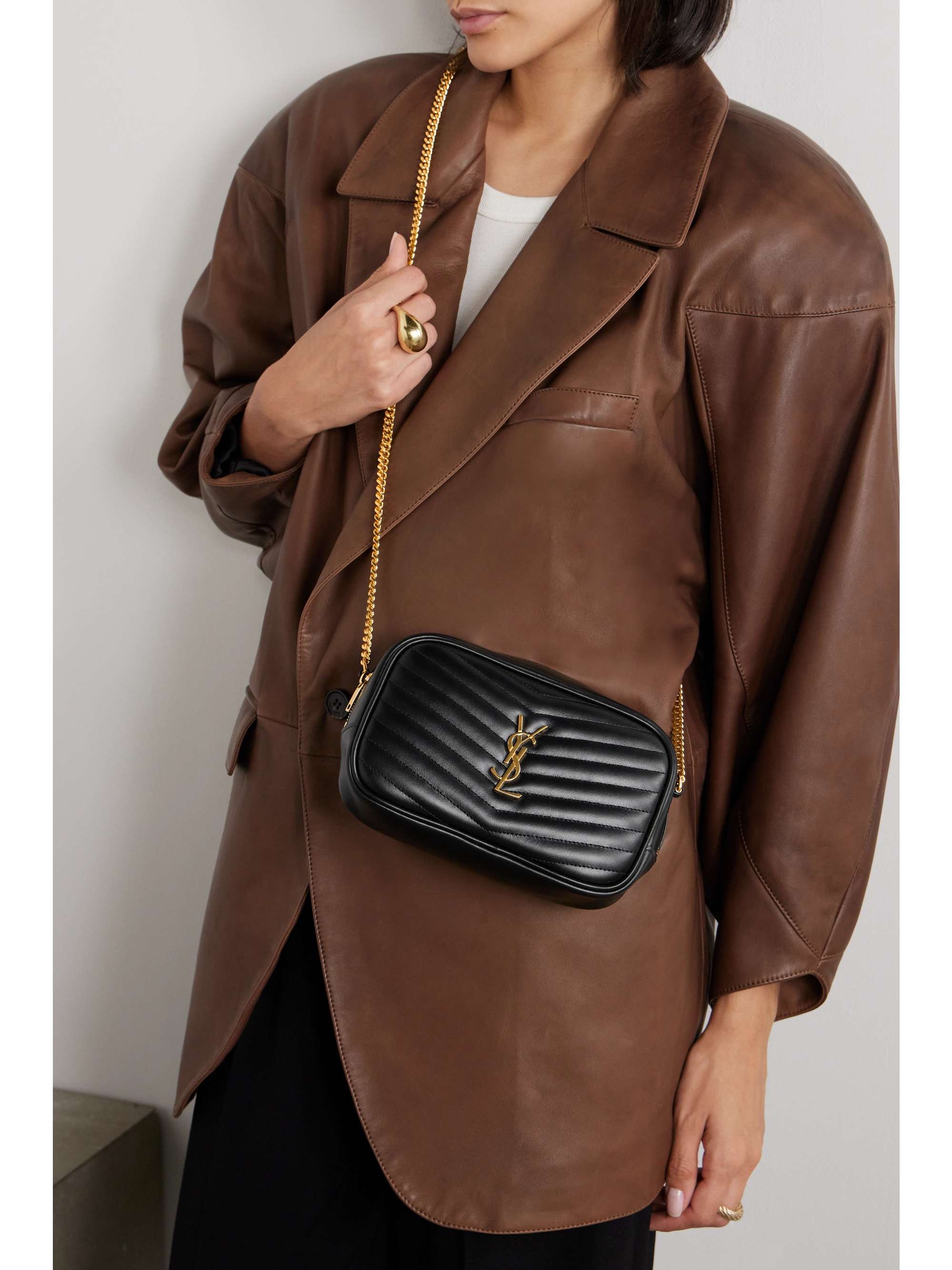 SAINT LAURENT Lou mini matelassé leather shoulder bag | NET-A-PORTER