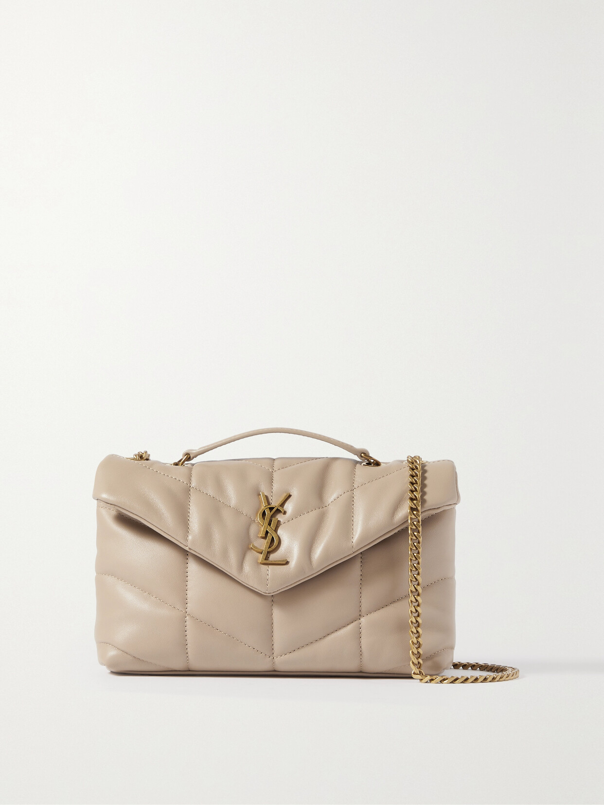 SAINT LAURENT - Puffer Toy Quilted Leather Shoulder Bag - Neutrals