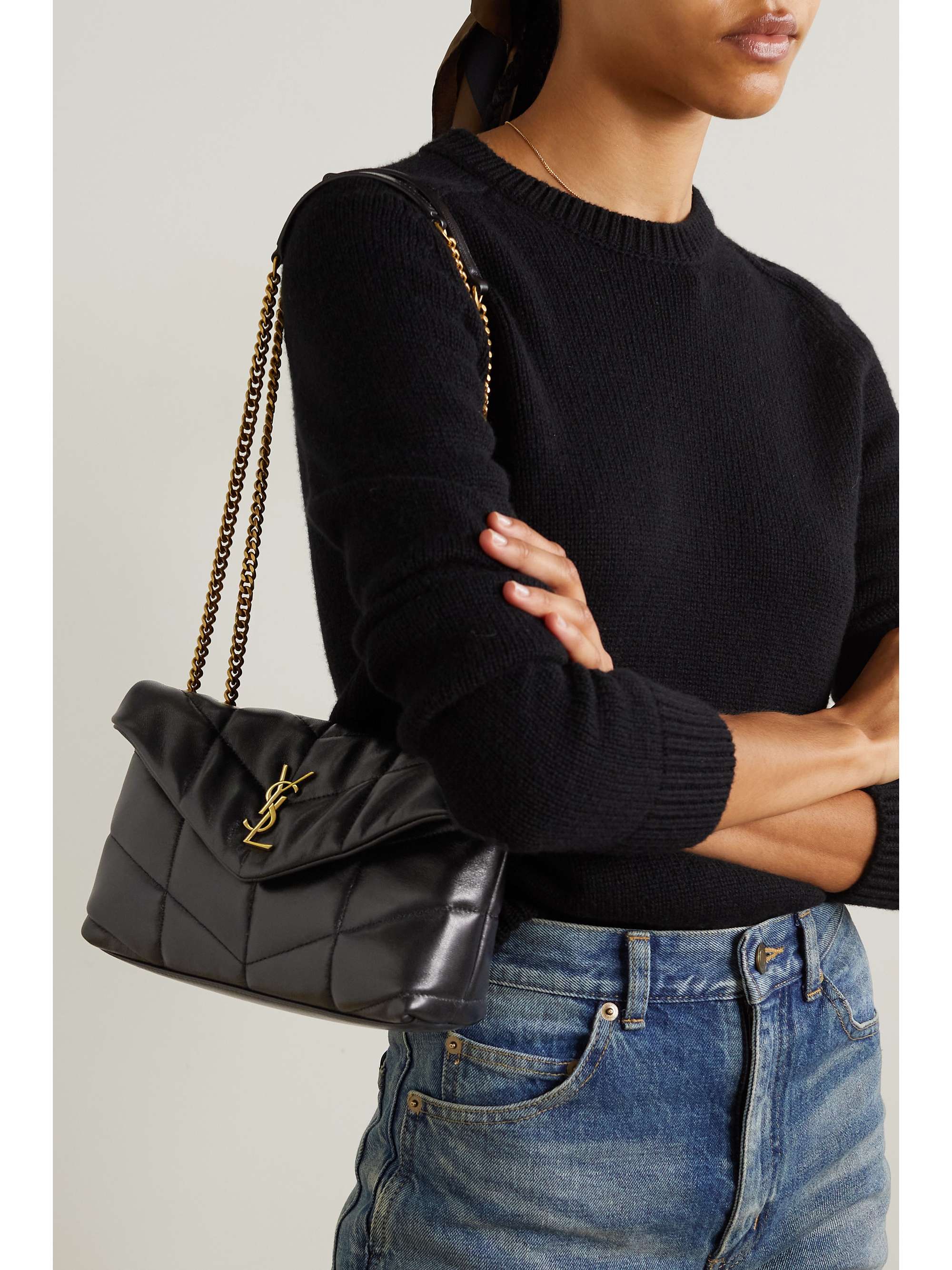 SAINT LAURENT Puffer Toy quilted leather shoulder bag | NET-A-PORTER