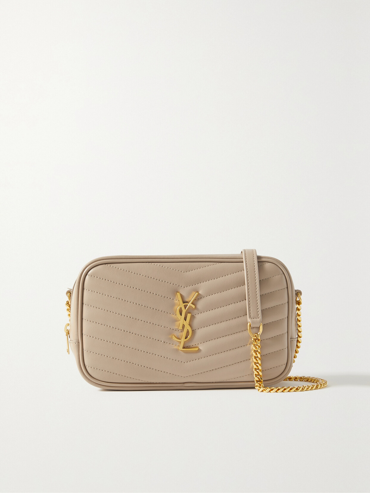 SAINT LAURENT LOU MINI MATELASSÉ LEATHER SHOULDER BAG