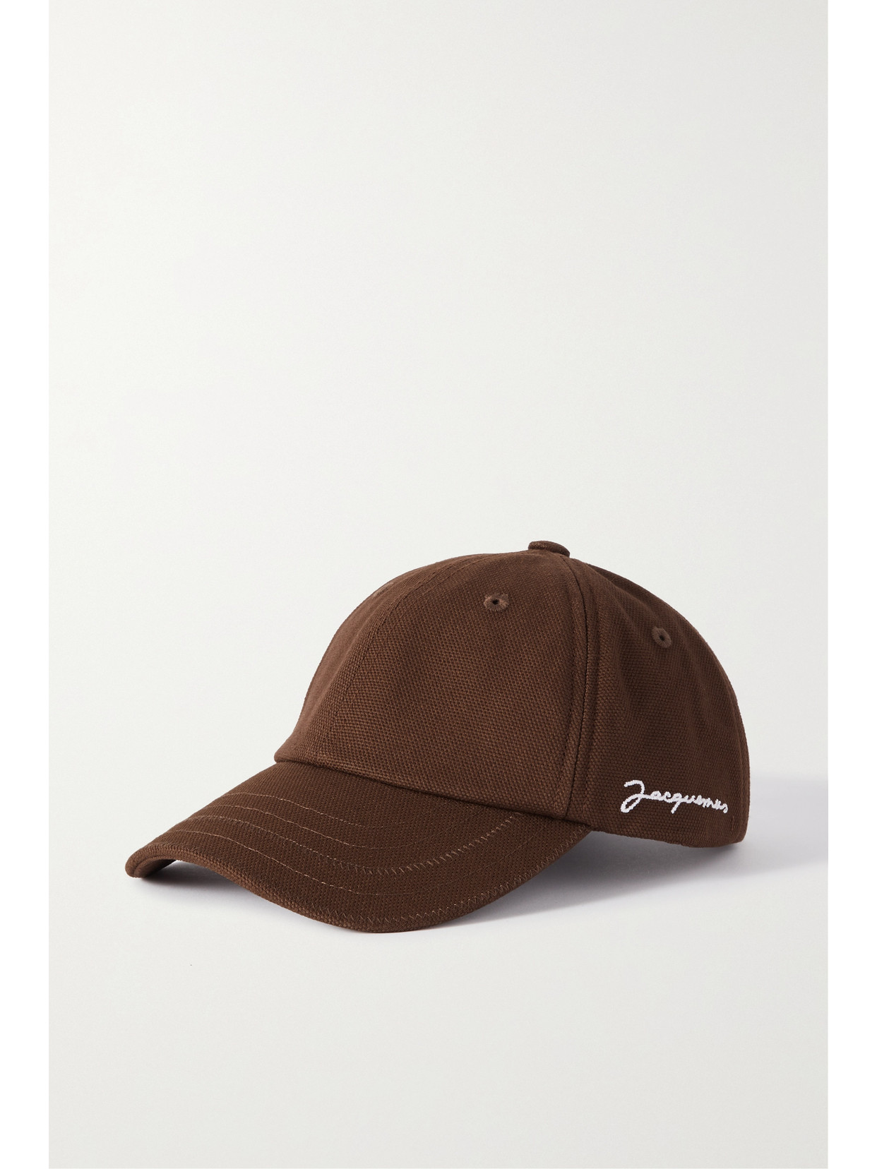 Jacquemus - La Casquette Embroidered Cotton-piqué Baseball Cap - Brown