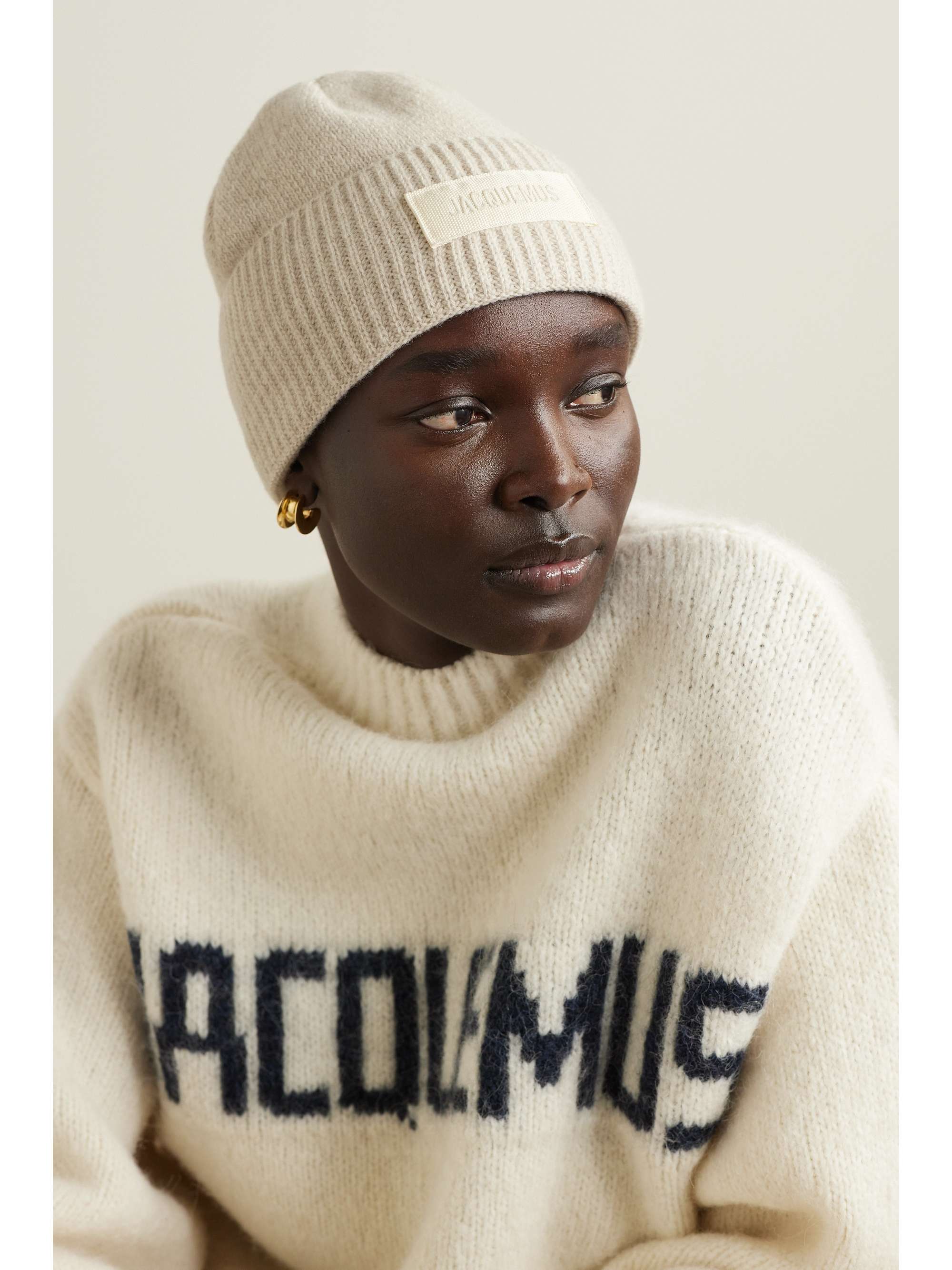 jacquemus beanie beige
