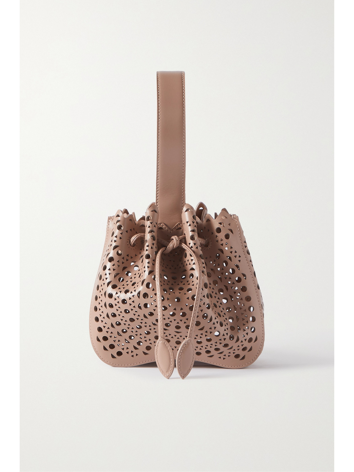 Alaïa Rose Marie Small Laser-cut Leather Bucket Bag