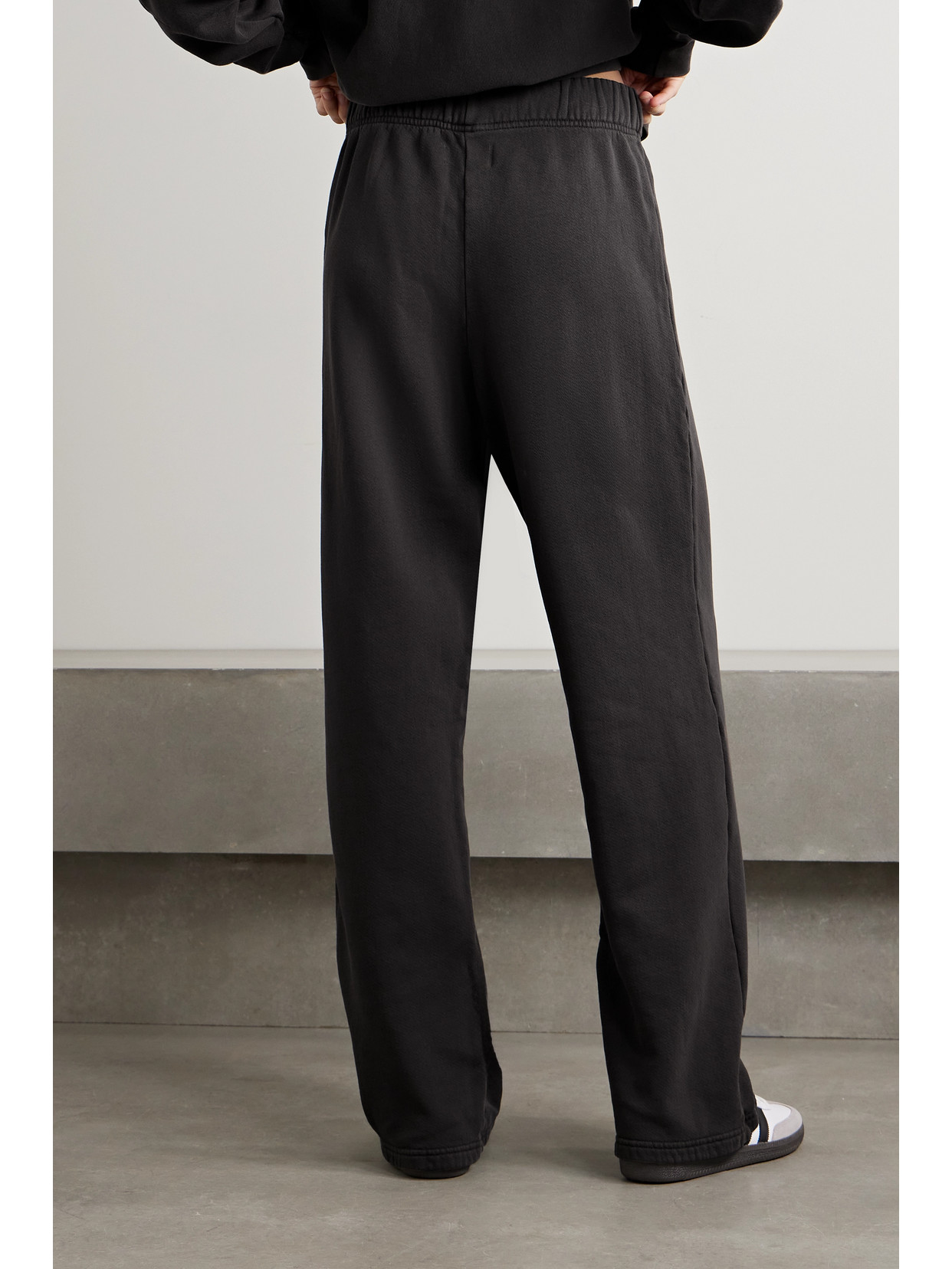 Les Tien Eazy Cotton-jersey Track Pants In Black