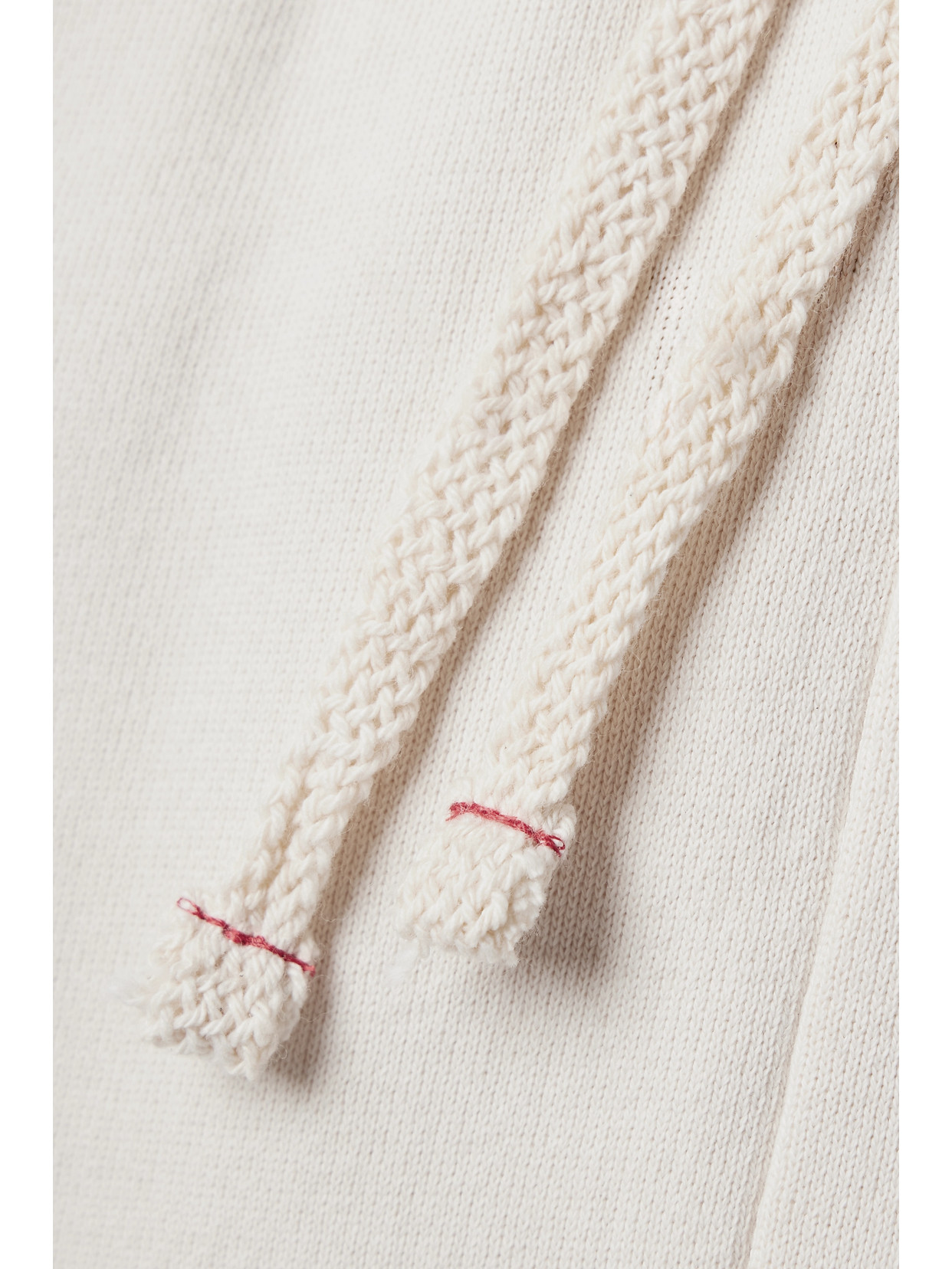 Les Tien Dylan Tapered Cotton-jersey Track Pants In Ivory