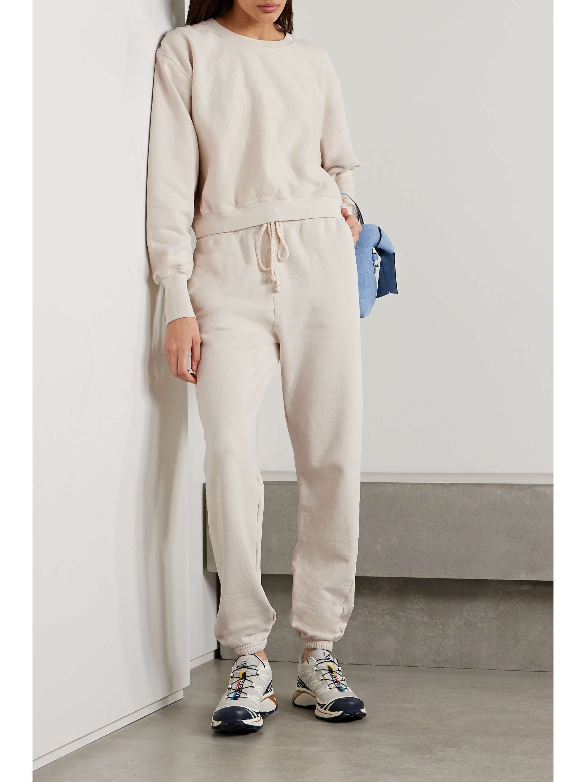 LES TIEN Dylan tapered cotton-jersey track pants | NET-A-PORTER