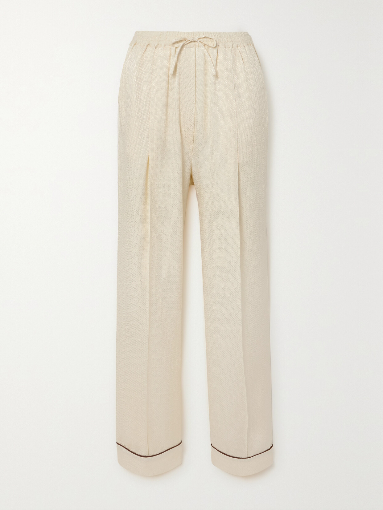 Sleeper + Net Sustain Pastelle Jacquard Pajama Pants In White