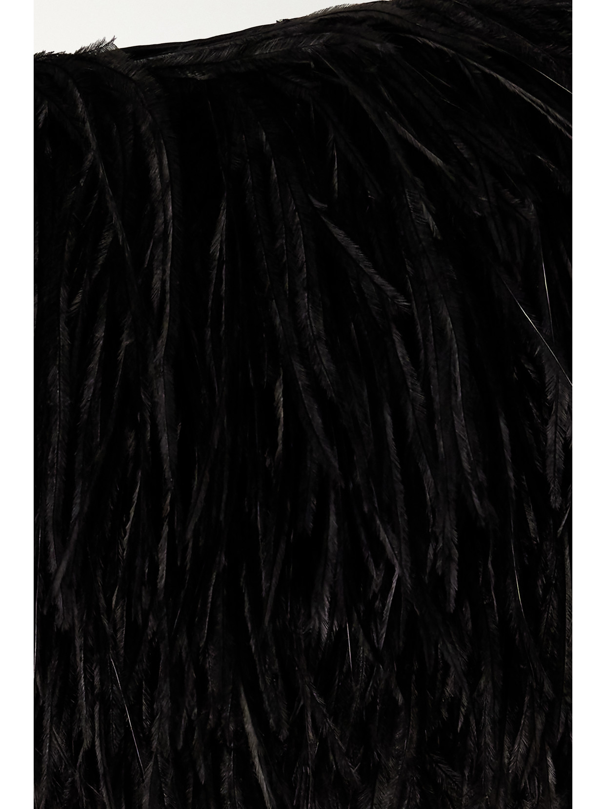 Sleeper + Net Sustain Boheme Cropped Feather-trimmed Lenzing™ Ecovero™ Satin Top In Black