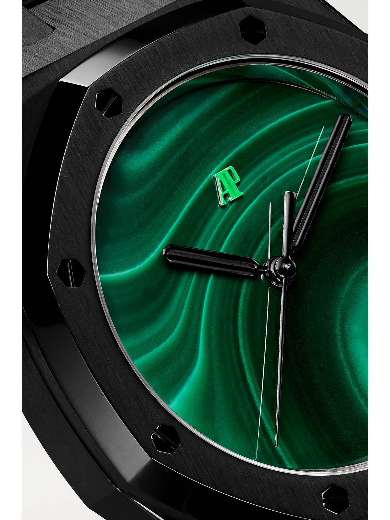 Mad Audemars Piguet Royal Oak Limited Edition Automatic 37mm Dlc-coated Stainless Steel Watch In Green