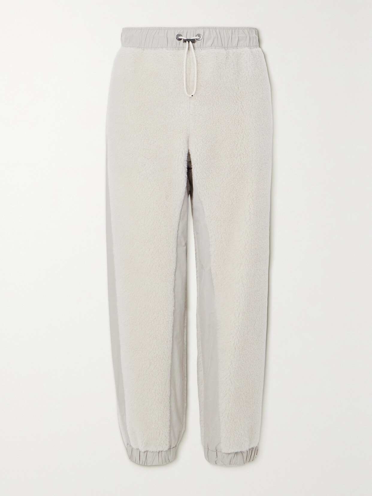 Brunello Cucinelli Wool-blend Fleece Tapered Ski Trousers In Off-white