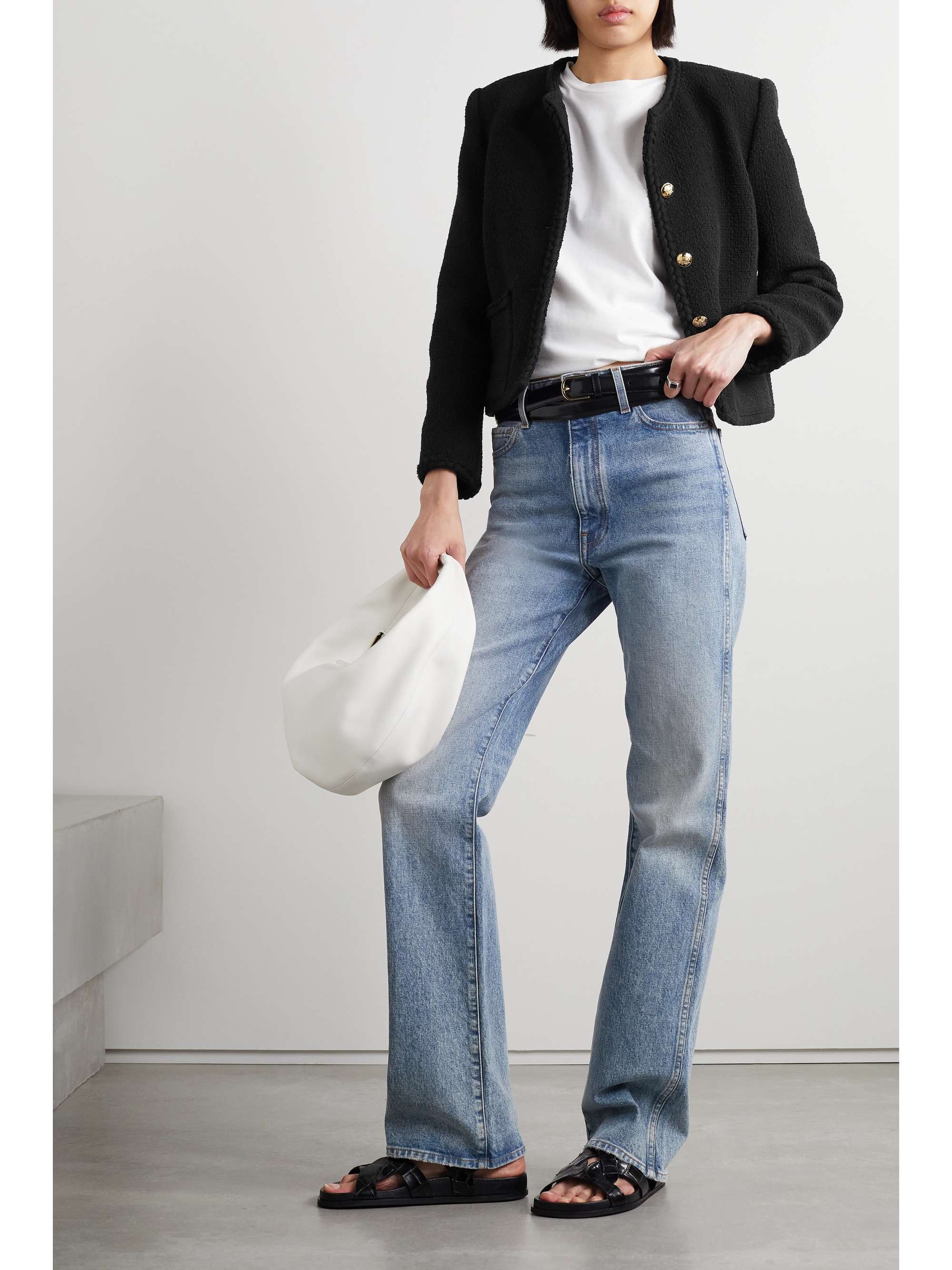 NILI LOTAN Romy cropped cotton-blend tweed jacket | NET-A-PORTER