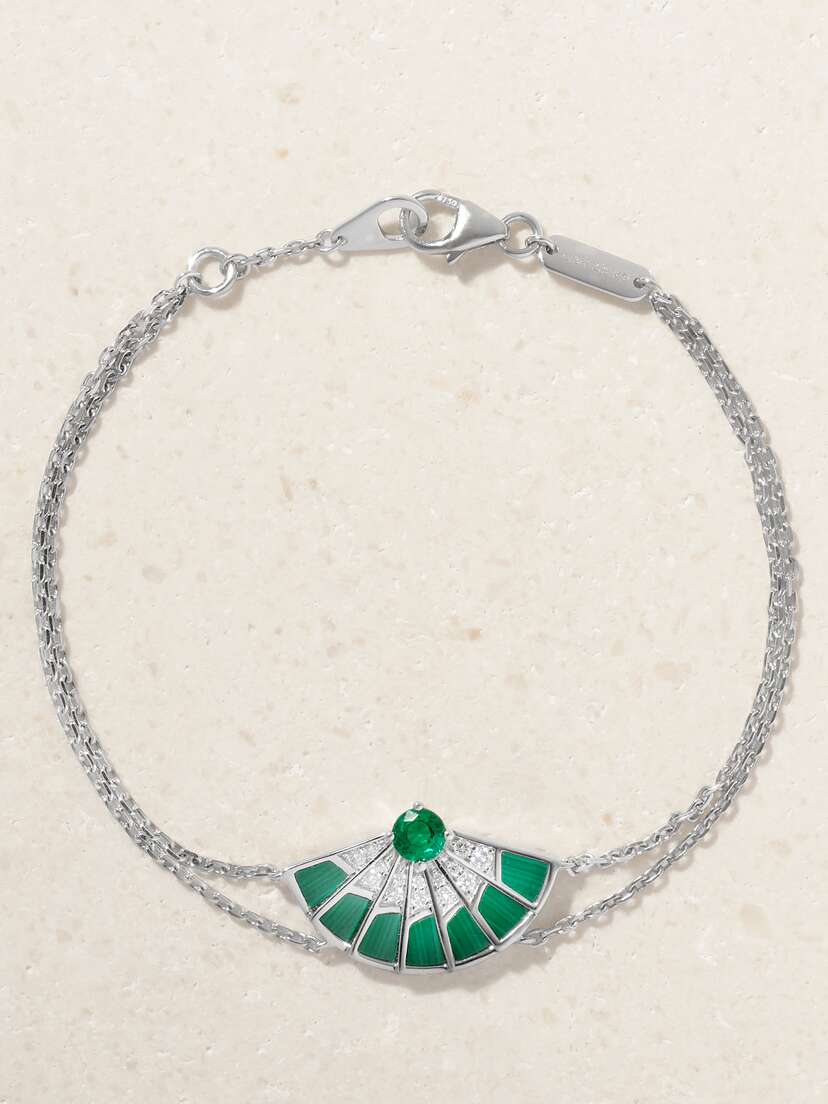 Garrard Fanfare Symphony 18-karat White Gold Multi-stone Bracelet