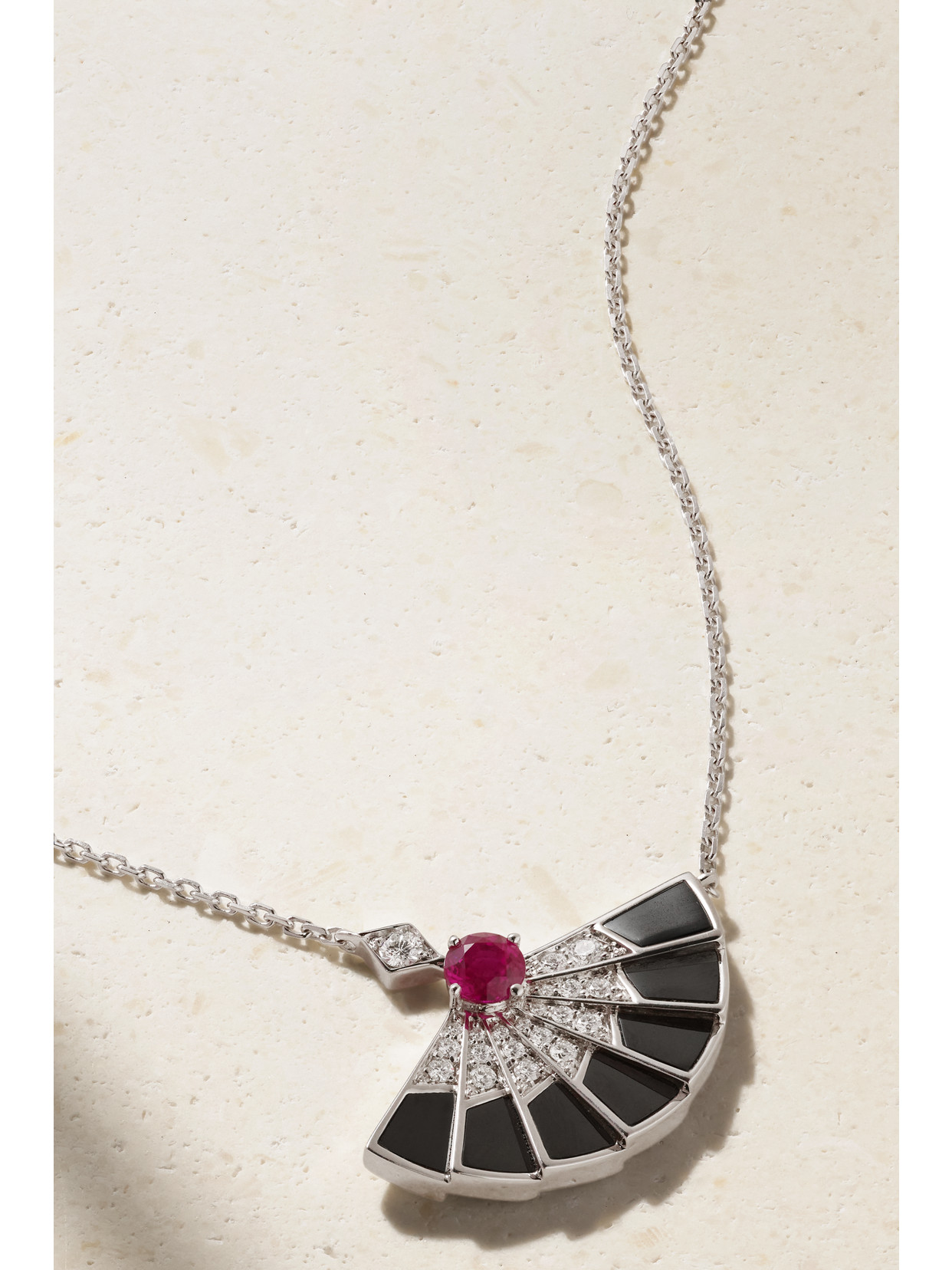 Garrard Fanfare Symphony 18-karat White Gold Multi-stone Necklace