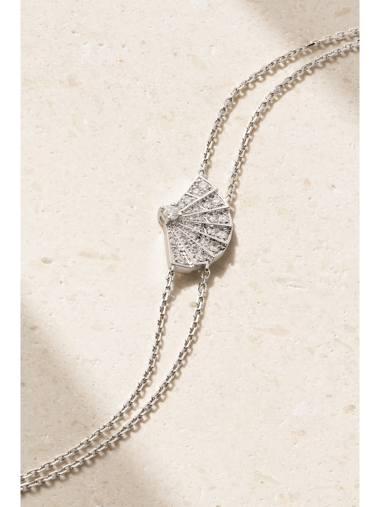 Garrard Fanfare Symphony 18-karat White Gold Diamond Bracelet In Gold
