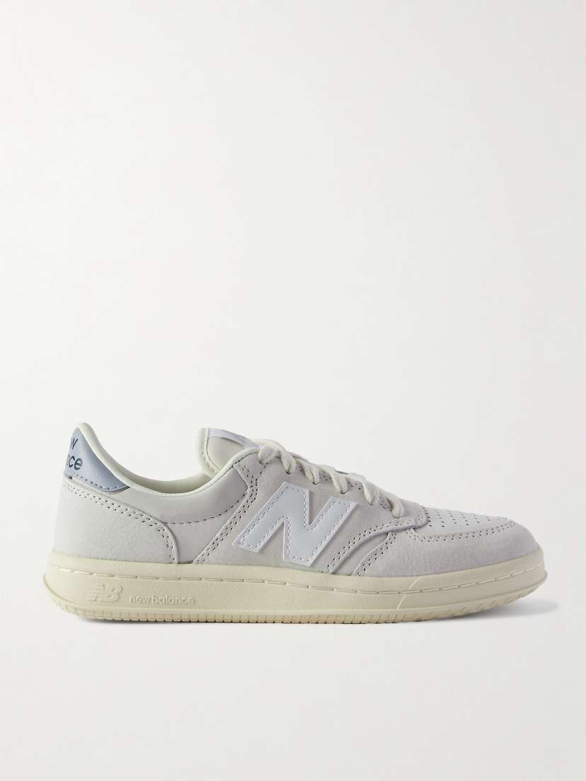 New Balance Ct500 Leather-trimmed Suede And Nubuck Sneakers