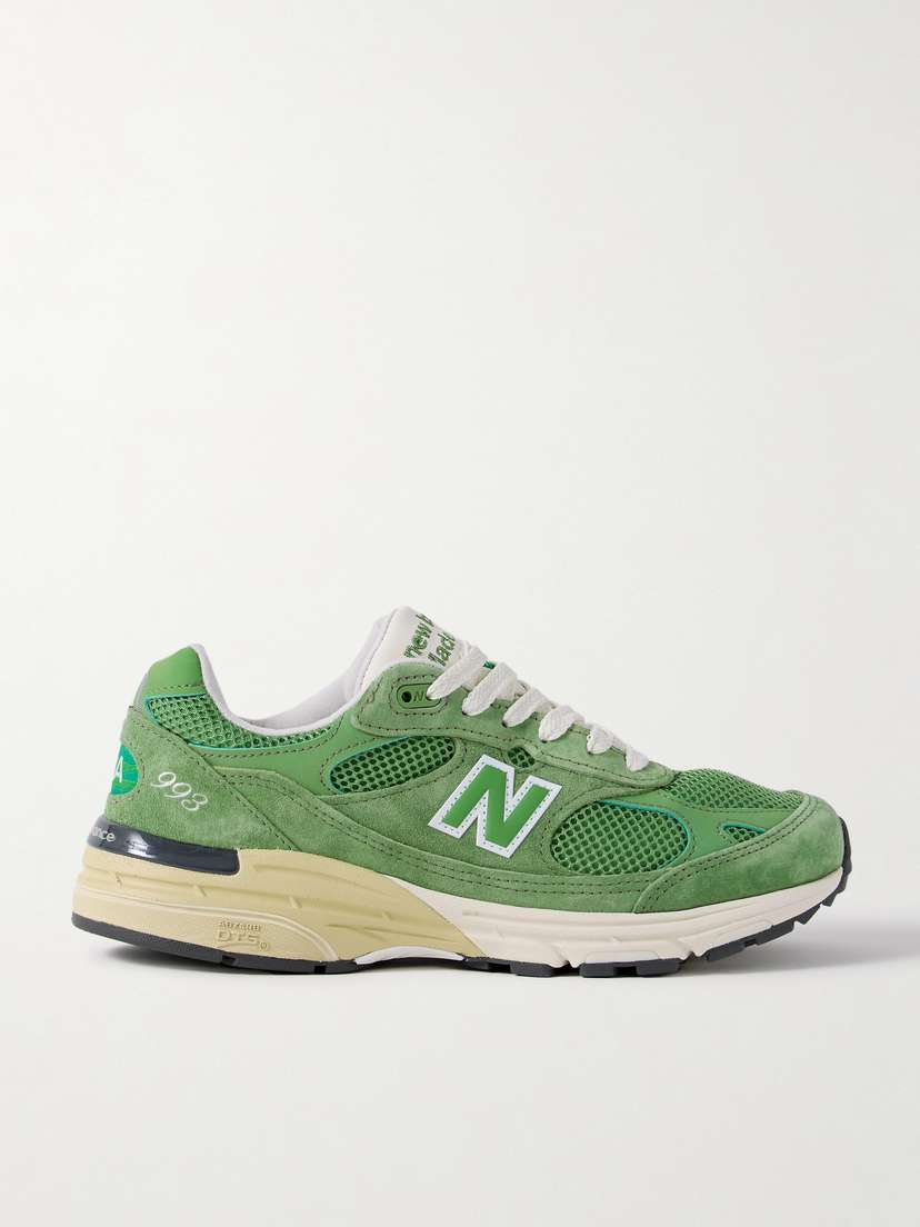 New Balance 993 Leather And Suede-trimmed Mesh Sneakers