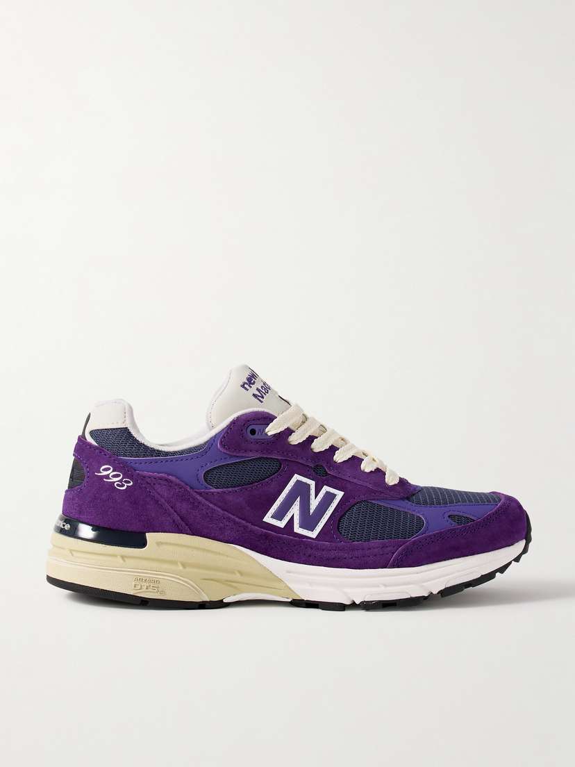 New Balance 993 Leather And Suede-trimmed Mesh Sneakers