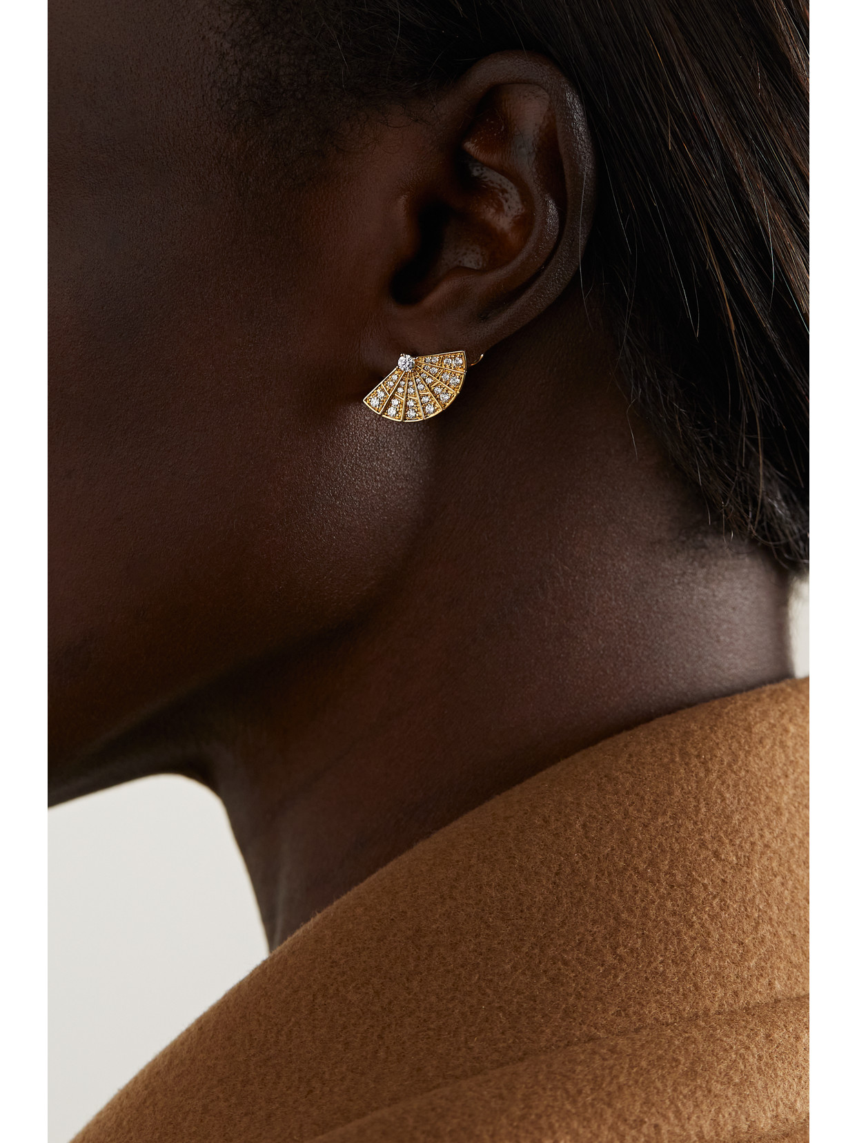 Garrard Fanfare Symphony 18-karat Gold Diamond Earrings In Gold