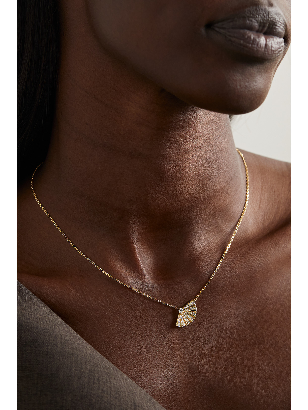 Garrard Fanfare Symphony 18-karat Gold Diamond Necklace In Gold