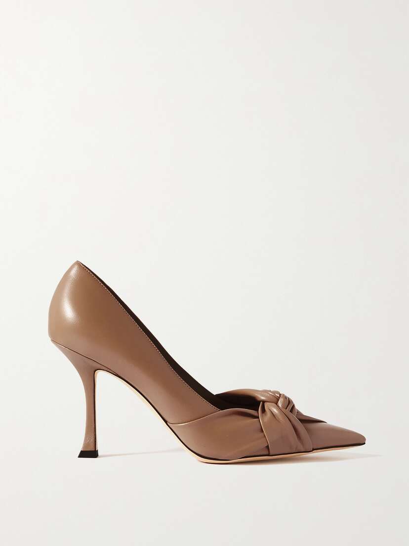 Jimmy Choo Hedera 90 Knotted Leather Pumps