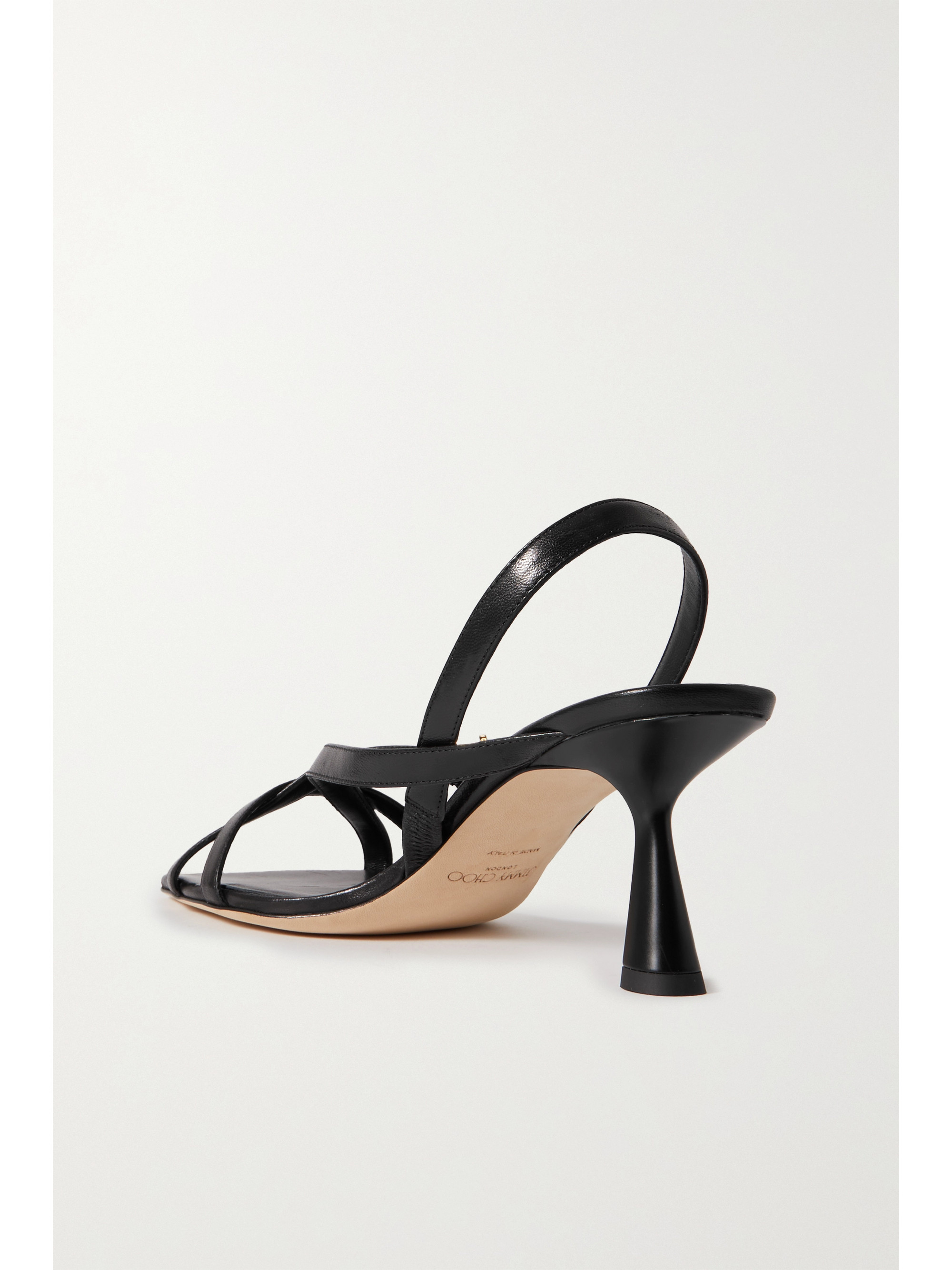 JIMMY CHOO Jess 65 embellished leather slingback sandals thumbnail