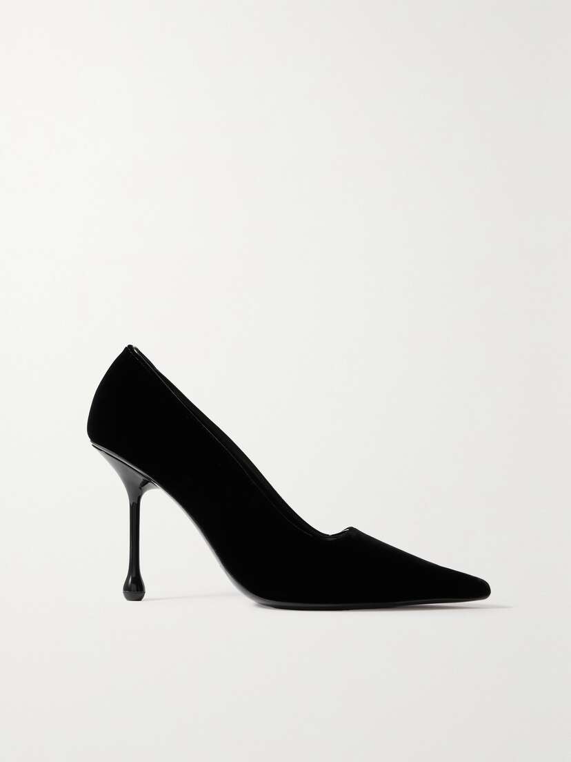 Jimmy Choo Ixia 95 Velvet Point-toe Pumps - IT36