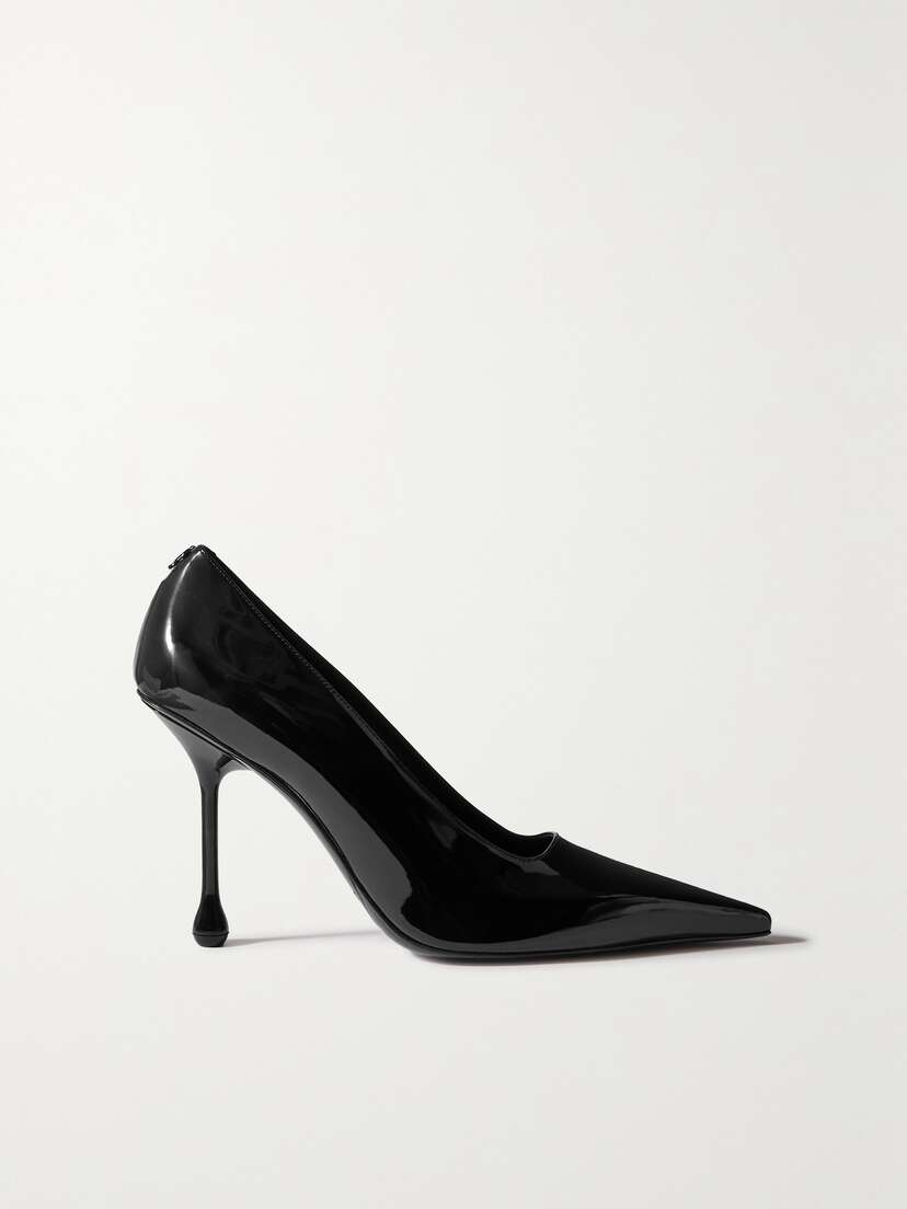 Jimmy Choo Ixia 95 Patent-leather Point-toe Pumps