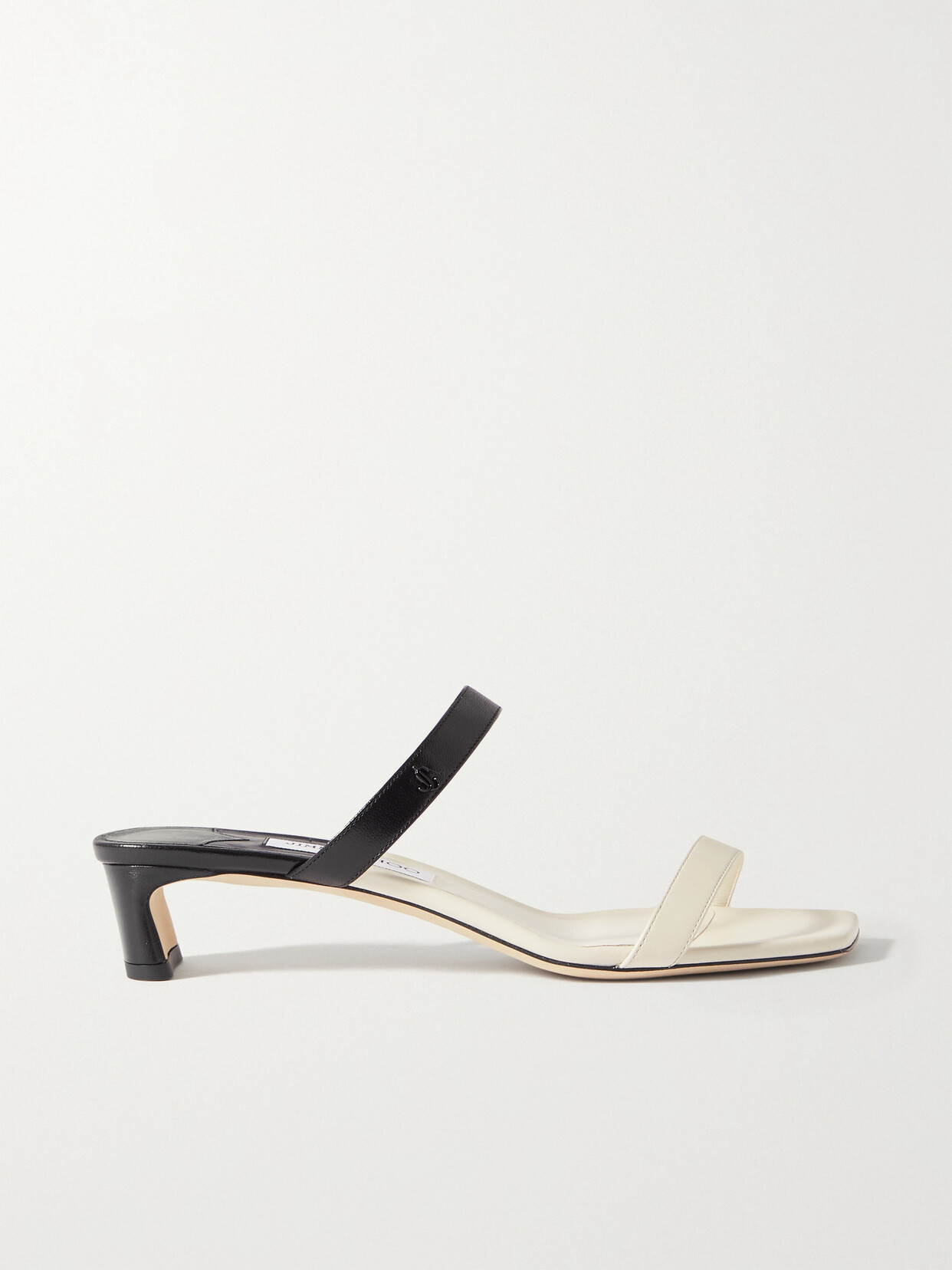 Jimmy Choo - Kyda 35 Two-tone Leather Mules - White
