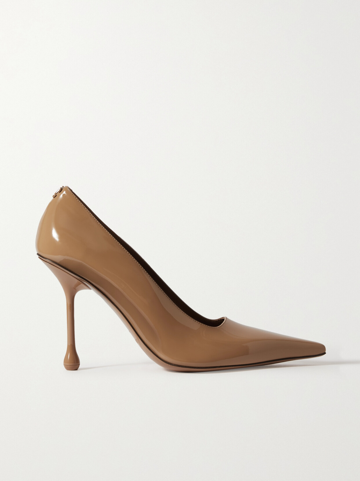 Jimmy Choo Ixia 95 Patent-leather Pumps In Neutrals