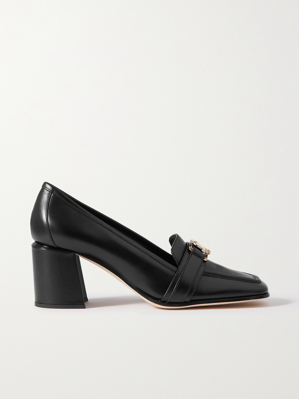 Jimmy Choo - Evin 65 Logo-embellished Leather Pumps - Black