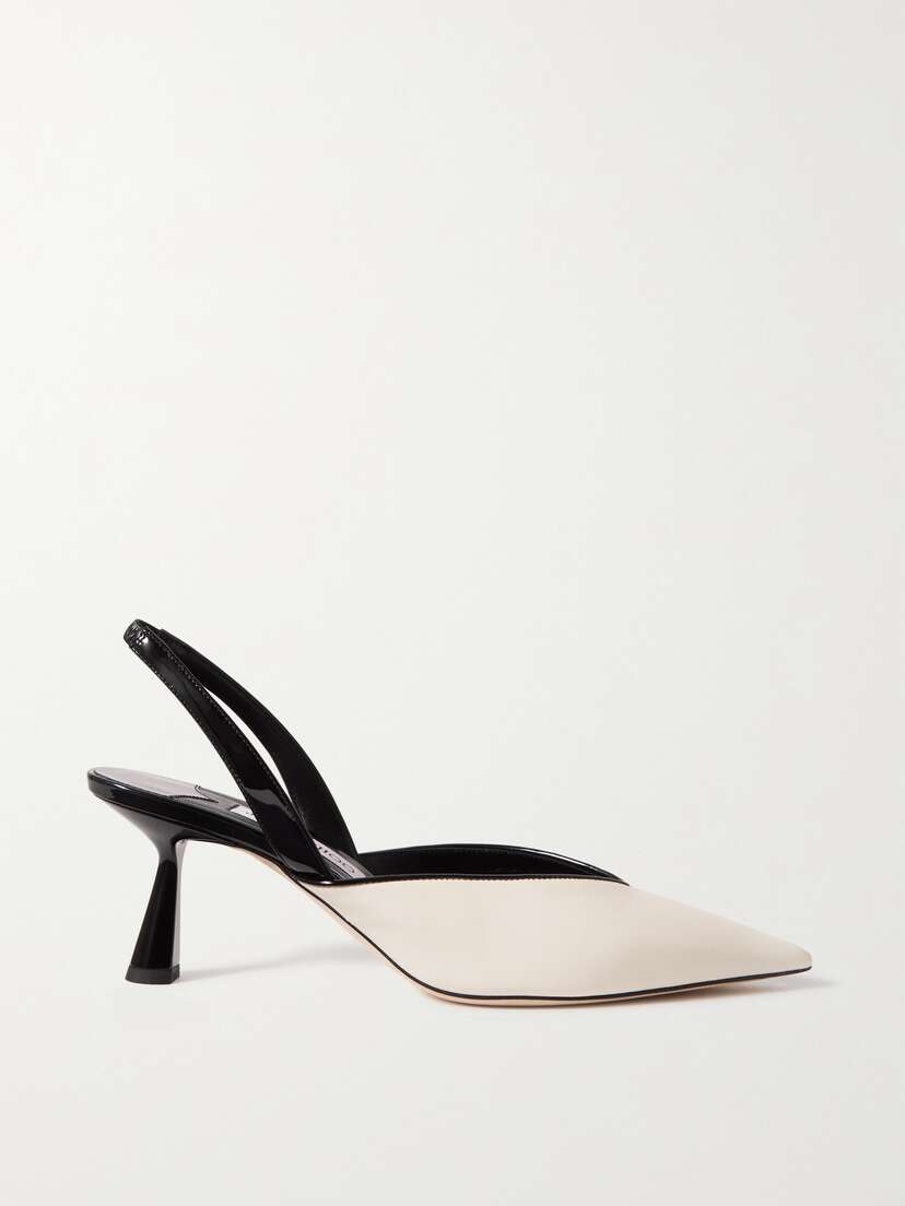 Jimmy Choo Maryanne 65 Two-tone Leather Slingback Pumps