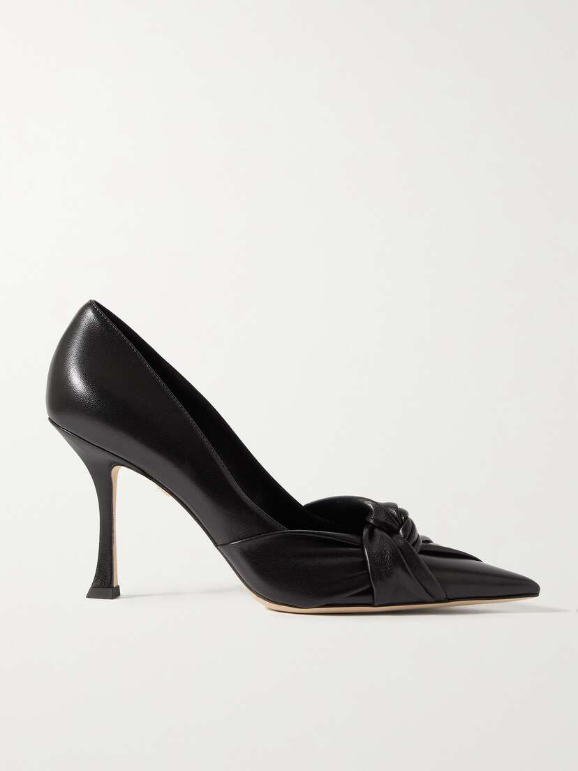 Jimmy Choo Hedera 90 Knotted Leather Pumps