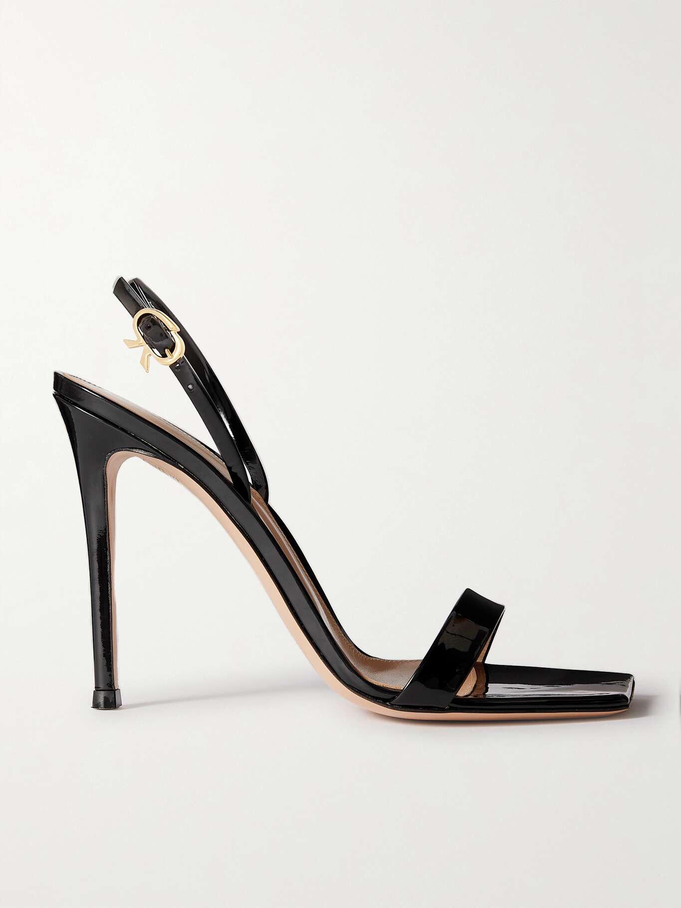 GIANVITO ROSSI
Ribbon 105 patent-leather slingback sandals

$895