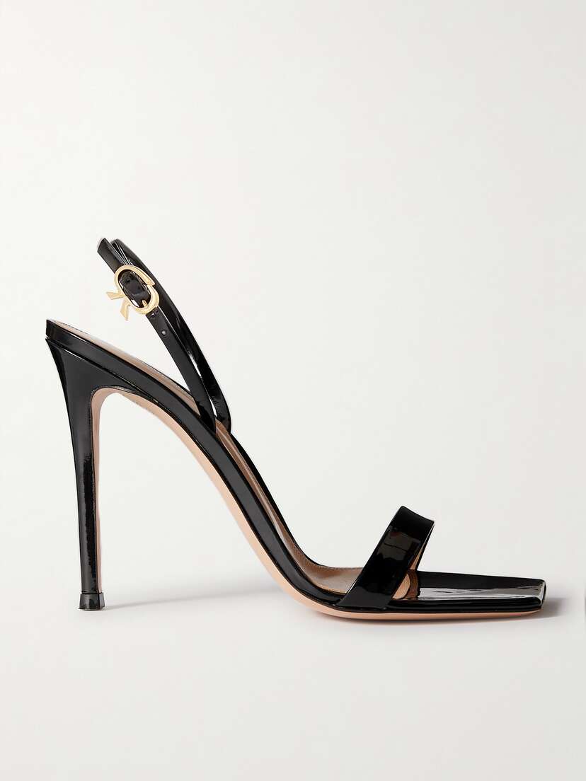 Gianvito Rossi Ribbon 105 Patent-leather Slingback Sandals