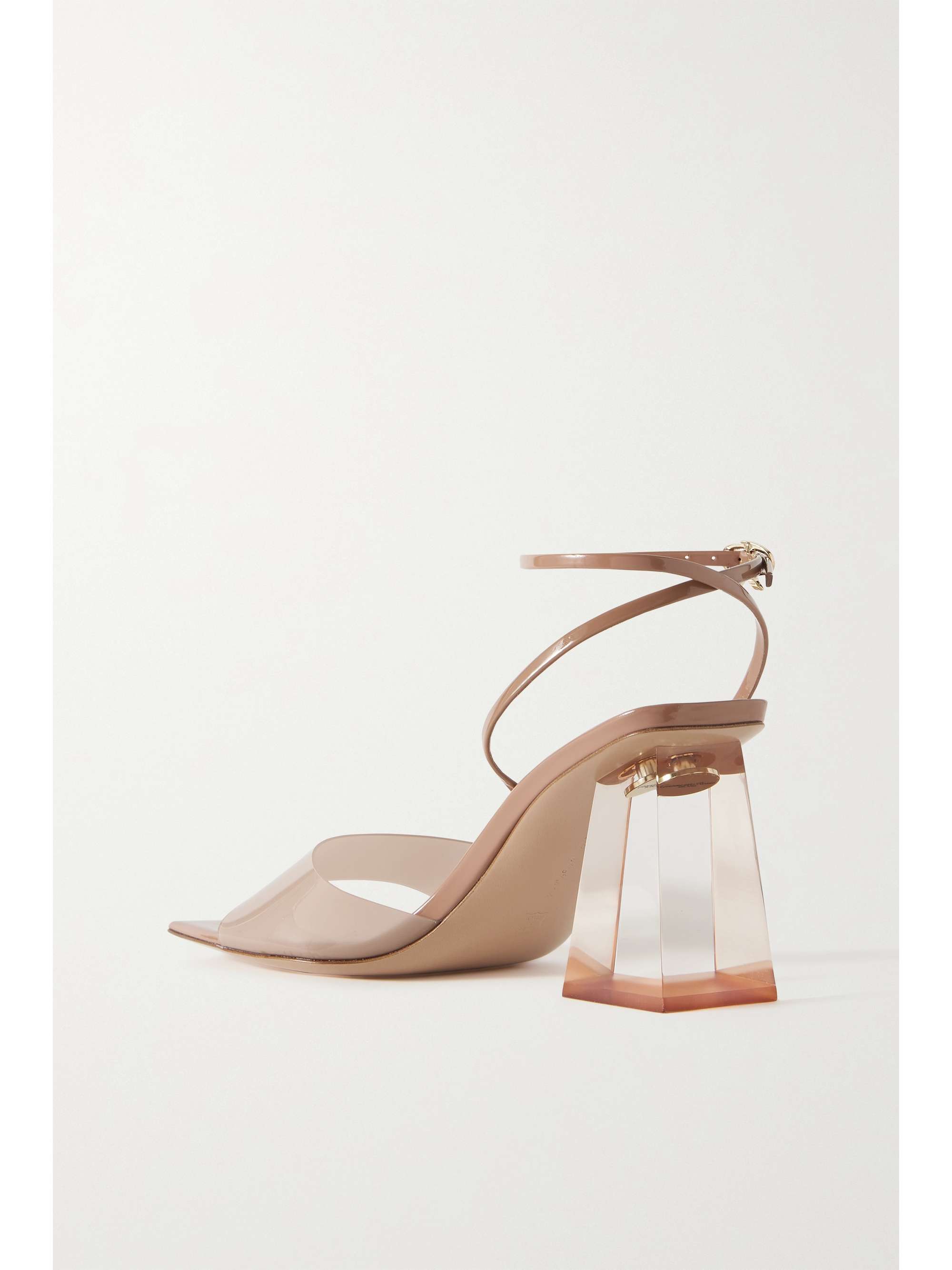 GIANVITO ROSSI PVC and metallic leather sandals