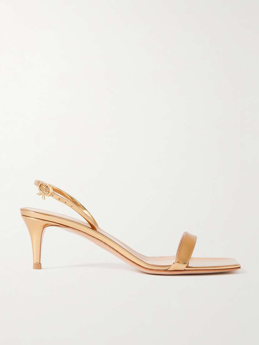 Gianvito Rossi Ribbon 55 Patent-leather Slingback Sandals