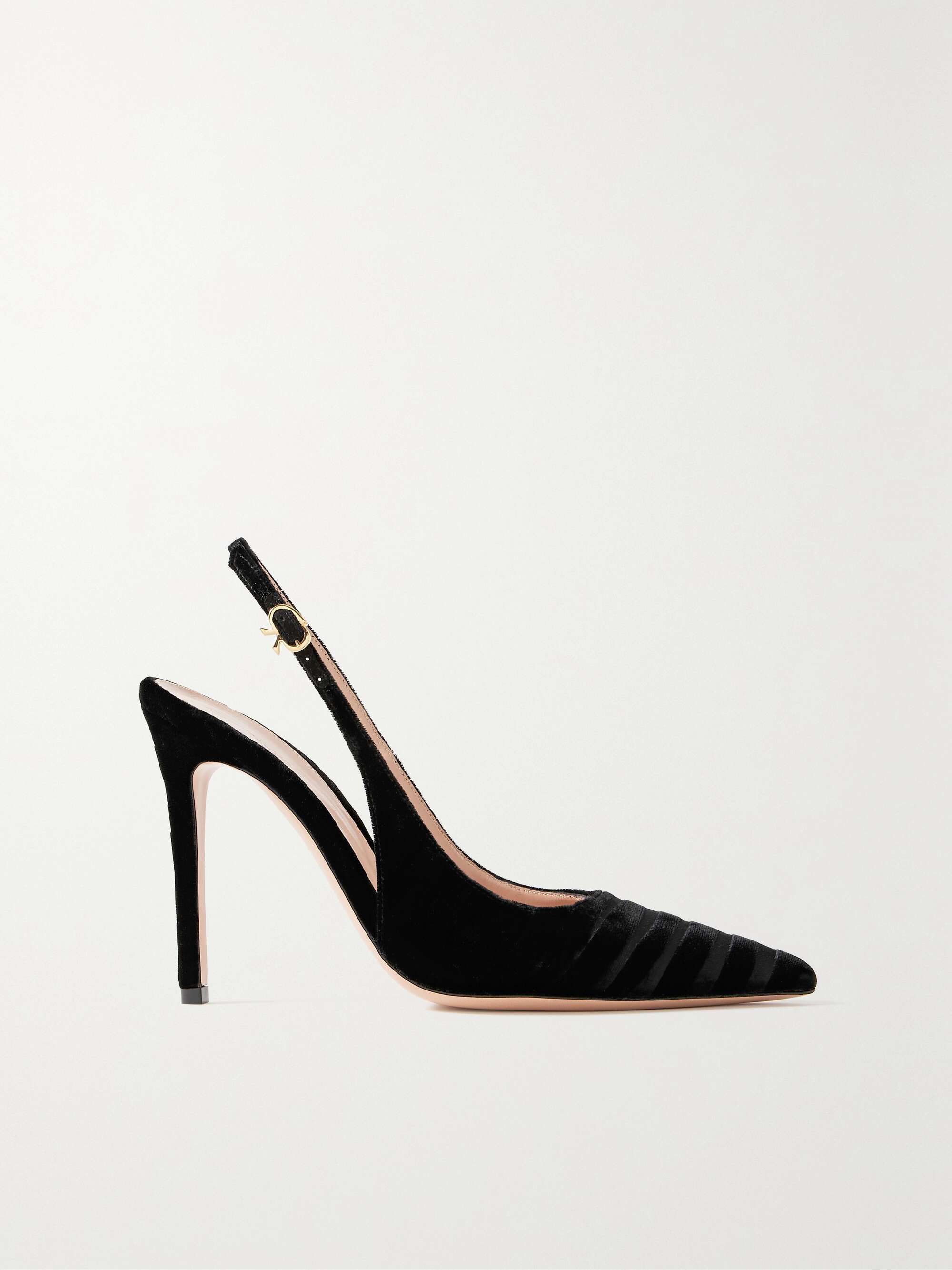 GIANVITO ROSSI 105 devoré-velvet slingback pumps | NET-A-PORTER