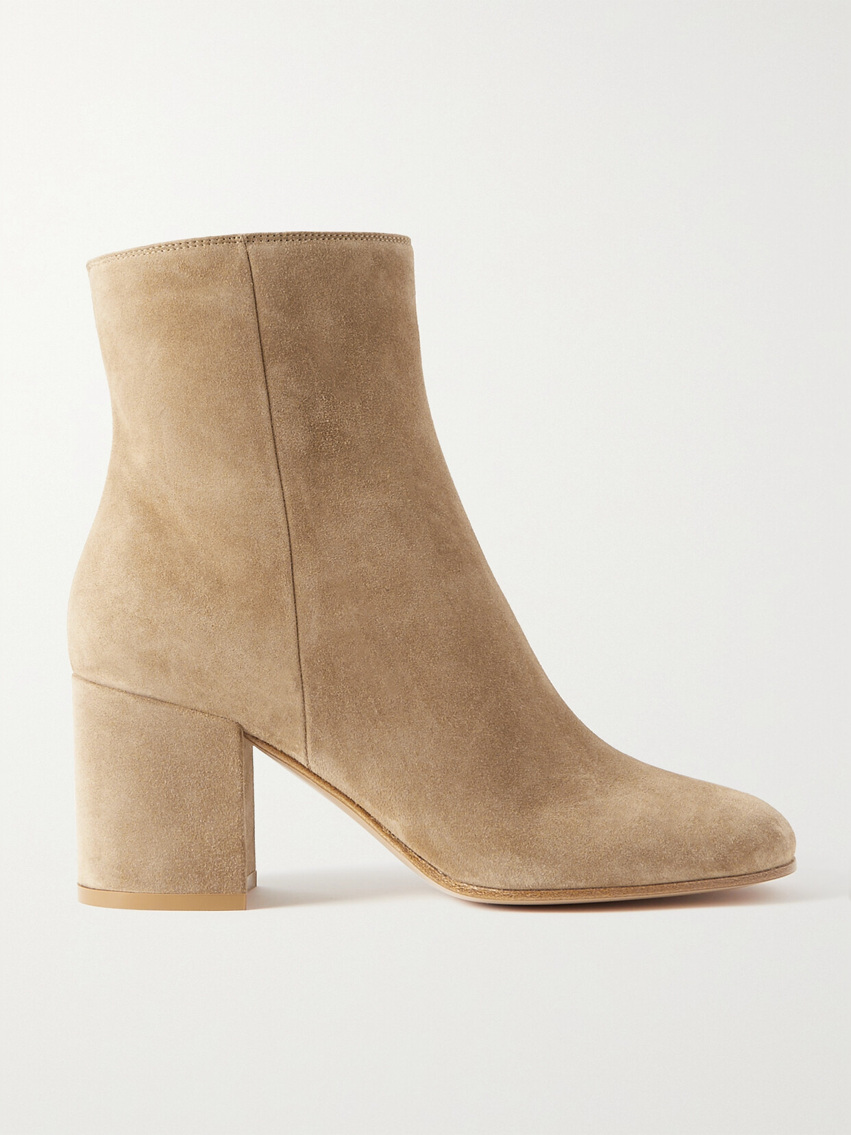 Gianvito Rossi Joelle 70 Suede Ankle Boots In Neutrals