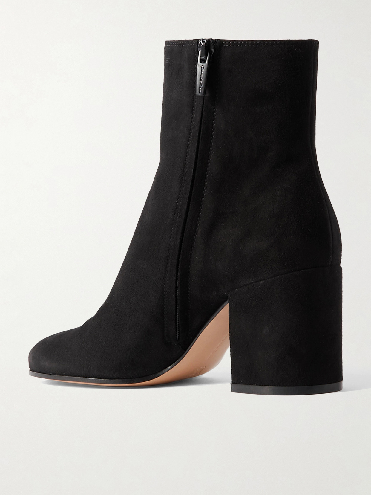 Shop Gianvito Rossi Joelle 70 Suede Ankle Boots In Black