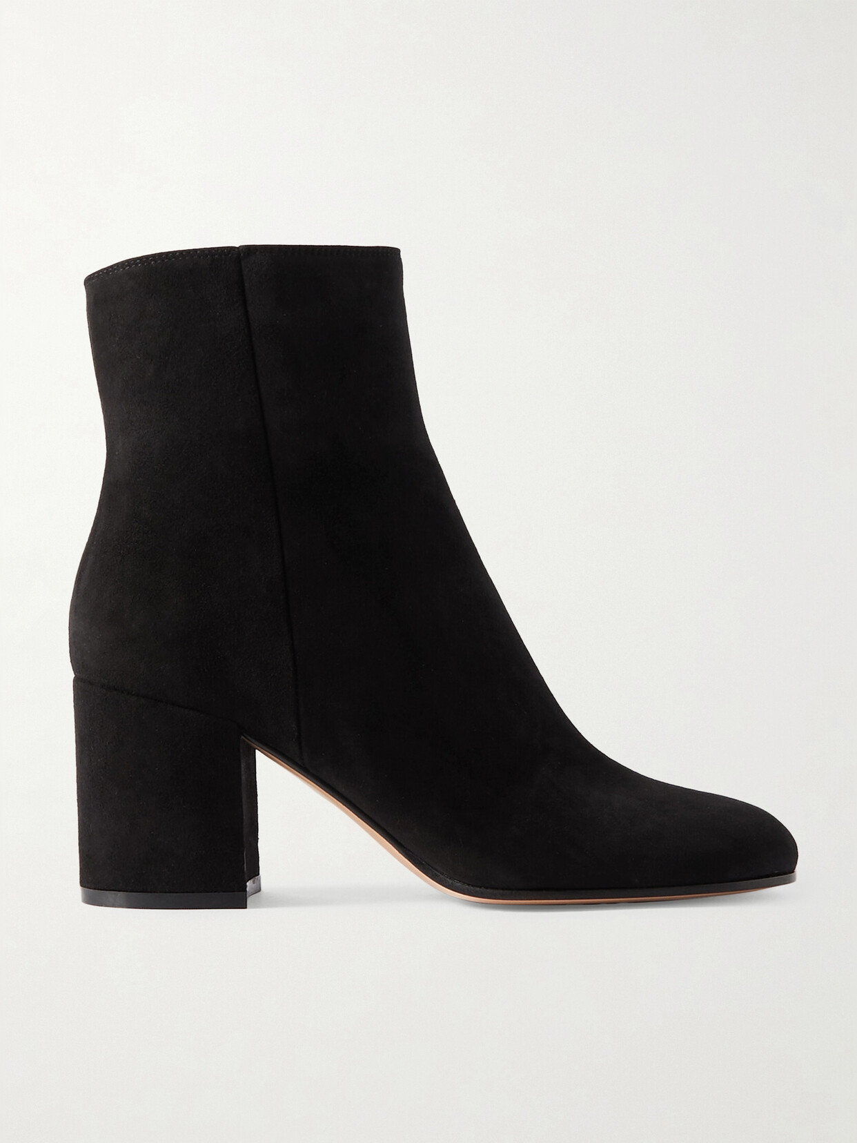 Shop Gianvito Rossi Joelle 70 Suede Ankle Boots In Black